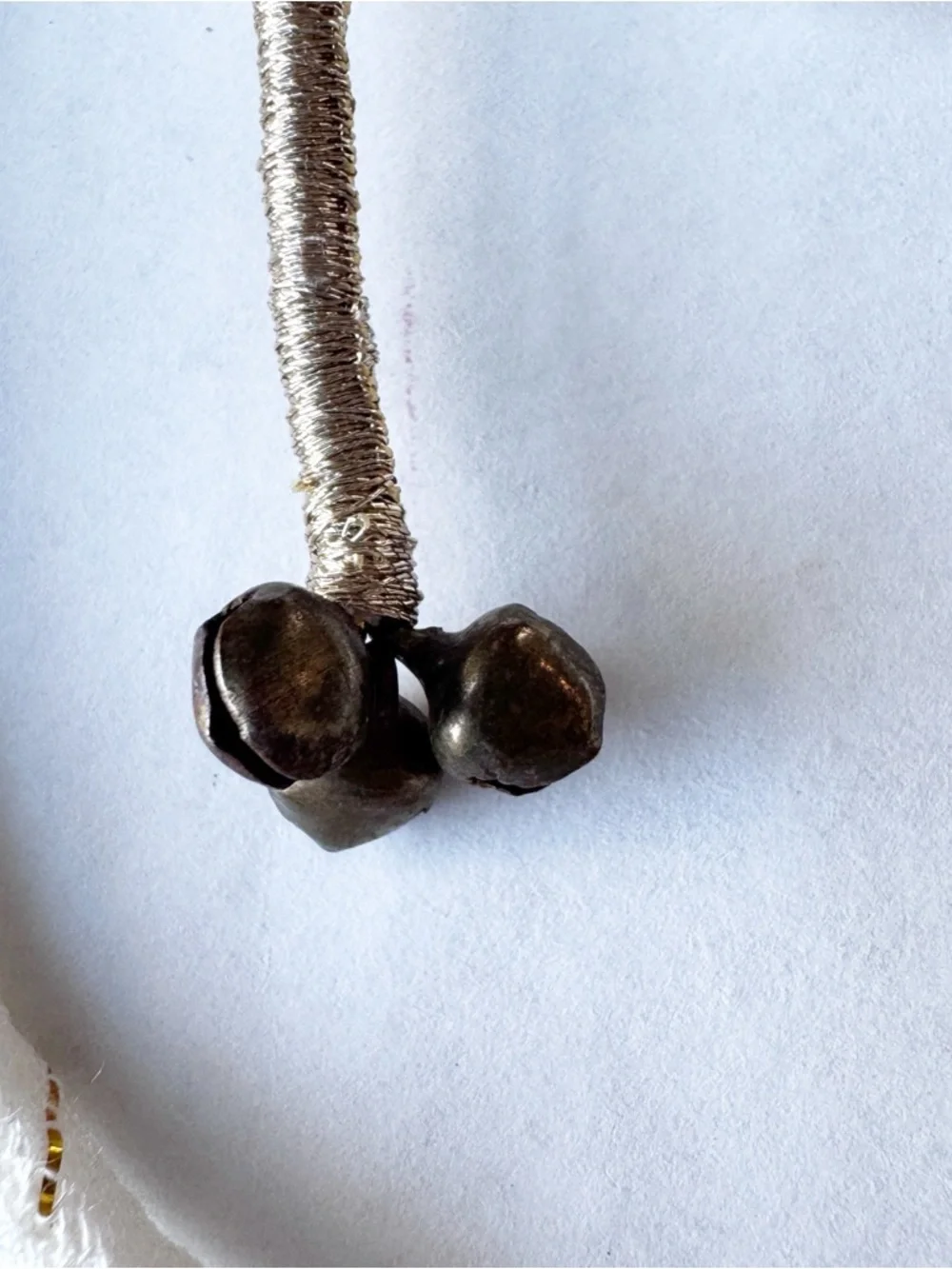 FREE PEOPLE Huxley Maxi Dress Ruffle Cutout Open Back Metallic Stripe Boho Sz M - Picture 10 of 15